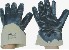 Arbeitsschtutzhandschuh, Nitril - Handschuh, Segeltuchstulpe, blau